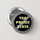 TSAの警察国家ボタン無し 缶バッジ (正面&裏面)