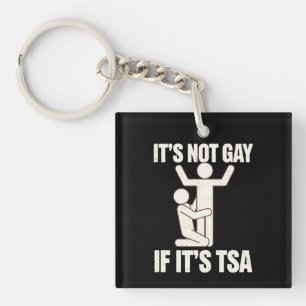 TSAセキュリティチェックならゲイとは言わない 笑えるLGBTQ キーホルダー