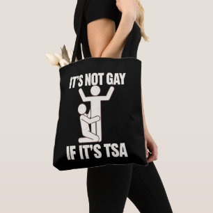 TSAセキュリティチェックはゲイじゃない おもしろLGBTQ トートバッグ