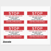 TSA医療機器 長方形シール (シート)