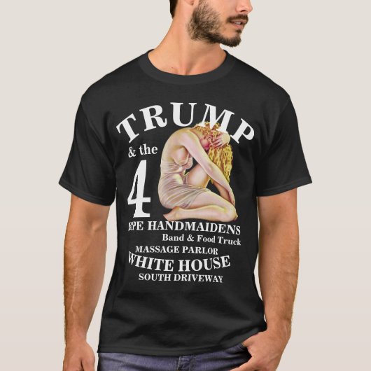 TSA DHS HG 4人の侍女のフードトラック 妊娠中絶 Tシャツ (正面)
