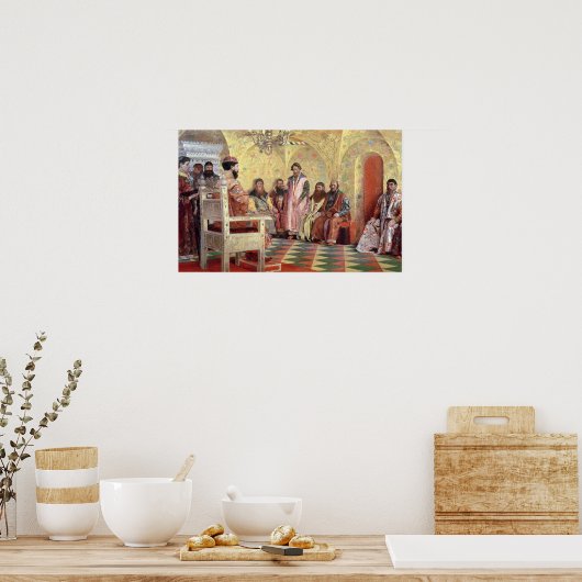 Tsar Mikhail FyodorovichとBoyars ポスター (キッチン)