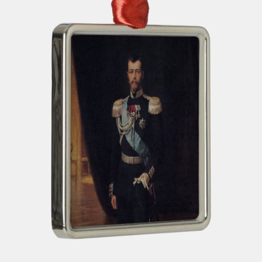 Tsar Nicholas IIのポートレート(Albert Edelfelt著) メタルオーナメント (右)