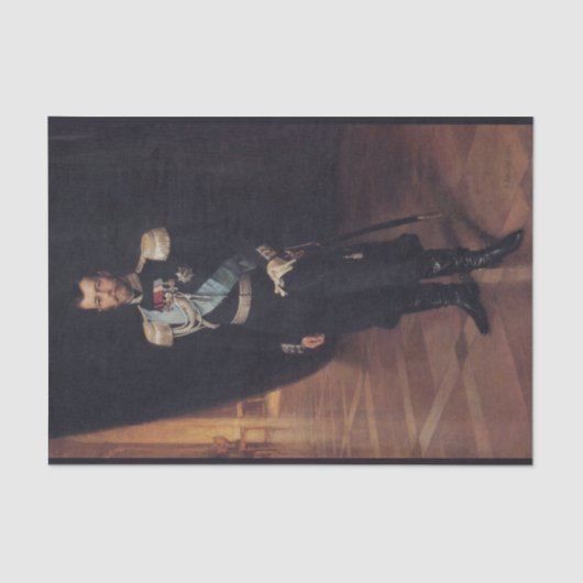 Tsar Nicholas IIのポートレート(Albert Edelfelt著) 薄葉紙 (正面)