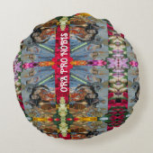 Tsar St Nikolai IIとTsarina St Alexandra Pillow ラウンドクッション (裏面)