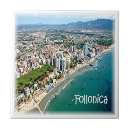 TSC009 FOLLONICA - Tuscany, Aerial View, タイル (正面)
