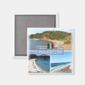 TSC016 ELBA，モザイク，トスカーナ，冷蔵庫 マグネット (正面/裏面)