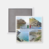 TSC019 GIGLIO ISLAND,モザイク,トスカーナ,冷蔵庫 マグネット (正面/裏面)