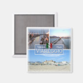 TSC020 VIAREGGIO，モザイク，トスカーナ，冷蔵庫 マグネット (正面/裏面)