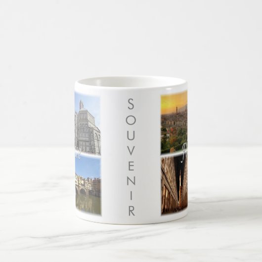 TSC033フィレンツェ、モザイク、トスカーナ コーヒーマグカップ (中央)