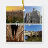 TSC033フィレンツェ、モザイク、トスカーナ セラミックオーナメント (正面)