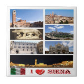 TSC035 SIENA I love, mosaic, Tuscany, タイル (正面)