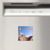 TSC046 SIENA, Torre del Mangia, Tuscany,冷蔵庫 マグネット (インサイチュ (食洗機))
