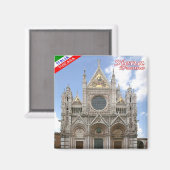 TSC049 SIENA – 大聖堂 – トスカーナ – 冷蔵庫 マグネット (正面/裏面)