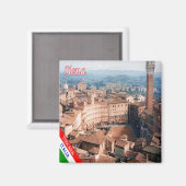 TSC055 SIENA - Piazza Del Campo - Tuscany -冷蔵庫 マグネット (正面/裏面)