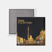 TSC057 SIENA, Piazza del Campo By Night,冷蔵庫 マグネット (正面/裏面)