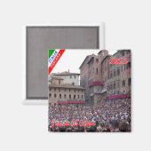 TSC059 SIENA, P.zza del campo, Tuscany,冷蔵庫 マグネット (正面/裏面)