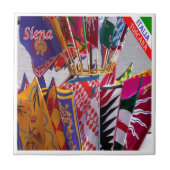 TSC063シエナ、コントレードの旗、 タイル (正面)