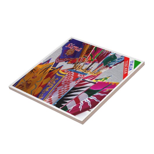 TSC063シエナ、コントレードの旗、 タイル (側面)