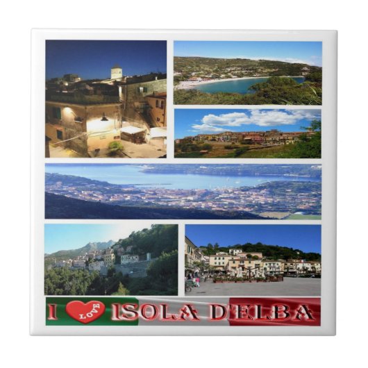 TSC065 ELBA ISLAND I Love, Tuscany, タイル (正面)