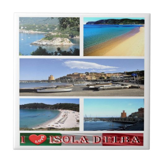 TSC067 ELBA ISLAND I Love, Tuscany, タイル (正面)