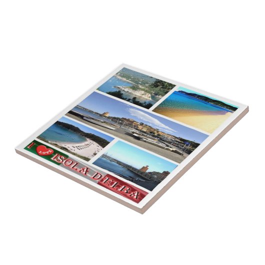 TSC067 ELBA ISLAND I Love, Tuscany, タイル (側面)