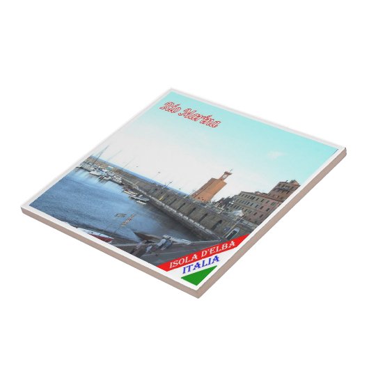 TSC071 RIO MARINA, ELBAアイランドトスカーナ， タイル (側面)