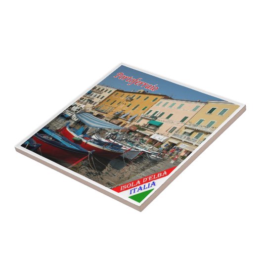 TSC074 PORTOFERRAIO ELBA島、トスカーナ州、 タイル (側面)