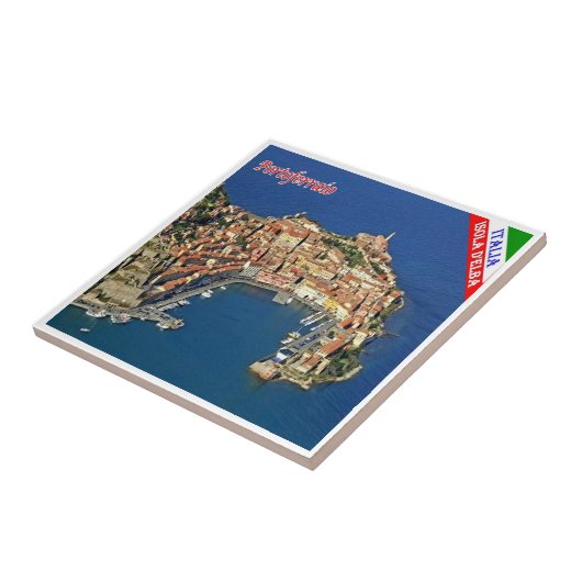 TSC076 PORTOFERRAIO ELBA島、トスカーナ州、 タイル (側面)