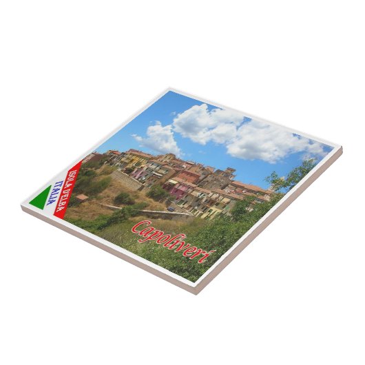 TSC084 CAPOLIVERI, ELBA島，トスカーナ， タイル (側面)