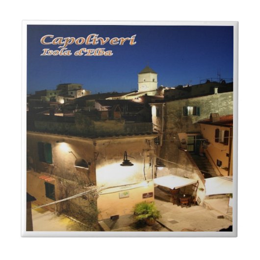 TSC085 CAPOLIVERI By Night, ELBA Island, タイル (正面)