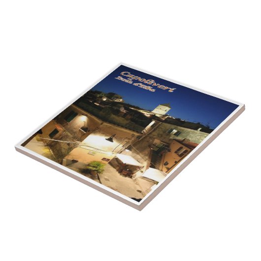 TSC085 CAPOLIVERI By Night, ELBA Island, タイル (側面)