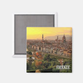 TSC088 FLORENCE - Cityscape - Tuscany - Bridge マグネット (正面/裏面)