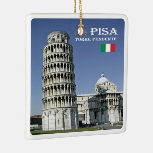 TSC096トスカーナ州ピサの斜塔、 セラミックオーナメント (右)