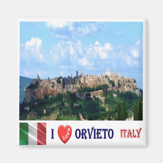 TSC103 ORVIETO I Love, Tuscany，イタリア，冷蔵庫 マグネット (正面)