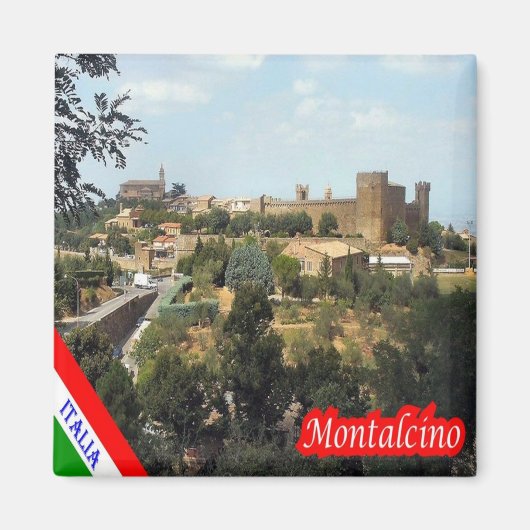 TSC105 MONTALCINO, Tuscany，イタリア，冷蔵庫 マグネット (正面)
