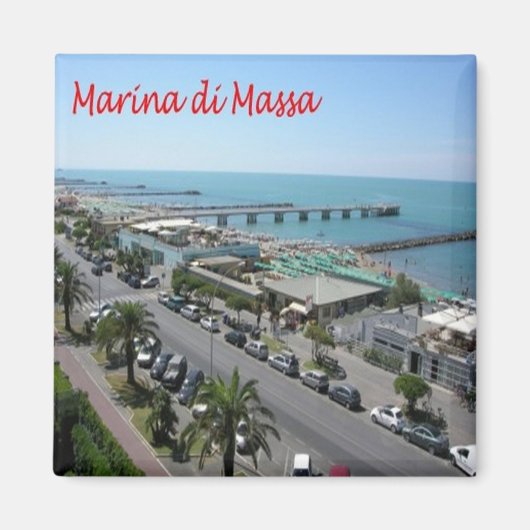 TSC108 MARINA DI MASSA，トスカーナ，イタリア，冷蔵庫 マグネット (正面)