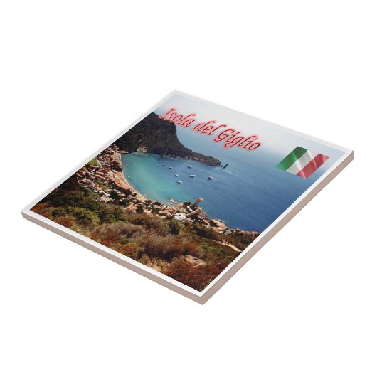 TSC120 GIGLIO ISLAND,パノラマ,トスカーナ, タイル (側面)