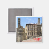 TSC135 AREZZO，トスカーナ，イタリア，ヨーロッパ，冷蔵庫 マグネット (正面/裏面)