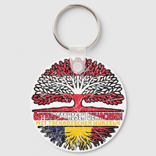 Tschad Tschadisch Österreichisch Österreich Baum キーホルダー (正面)