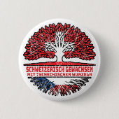Tschechien Tschechisch Schweizer Schweiz Baum 缶バッジ (正面)