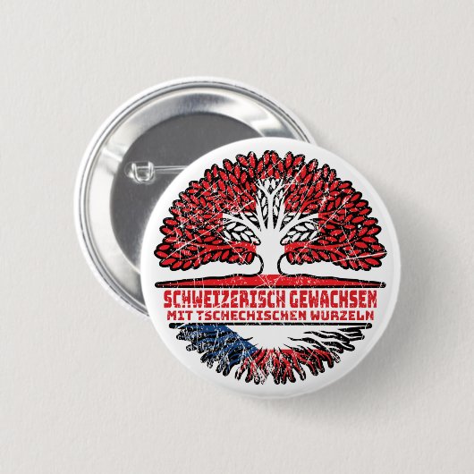 Tschechien Tschechisch Schweizer Schweiz Baum 缶バッジ (正面&裏面)
