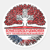 Tschien Tscechhhich Schweizer Schweiz Baum ラウンドシール (正面)