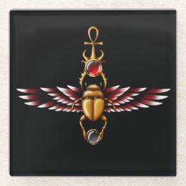 TSDS：セス・スカラブ・コート・グラフィック ガラスコースター