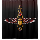 TSDS：セス・スカラブ・コート・グラフィック シャワーカーテン (正面)