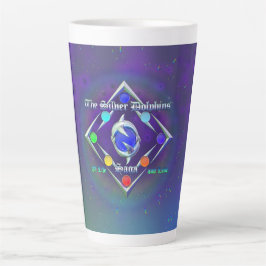 TSDS: Of life and Love Logo Blue and Green カフェラテマグ
