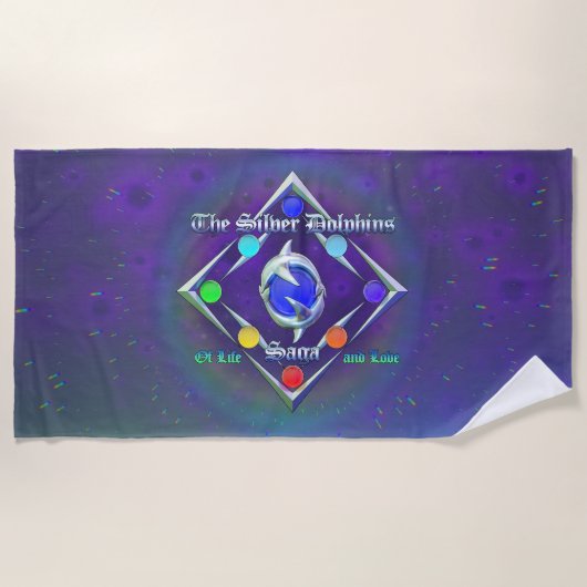 TSDS: Of life and Love Logo Blue and Green ビーチタオル (正面)