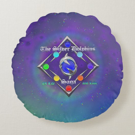 TSDS: Of life and Love Logo Blue and Green ラウンドクッション (正面)