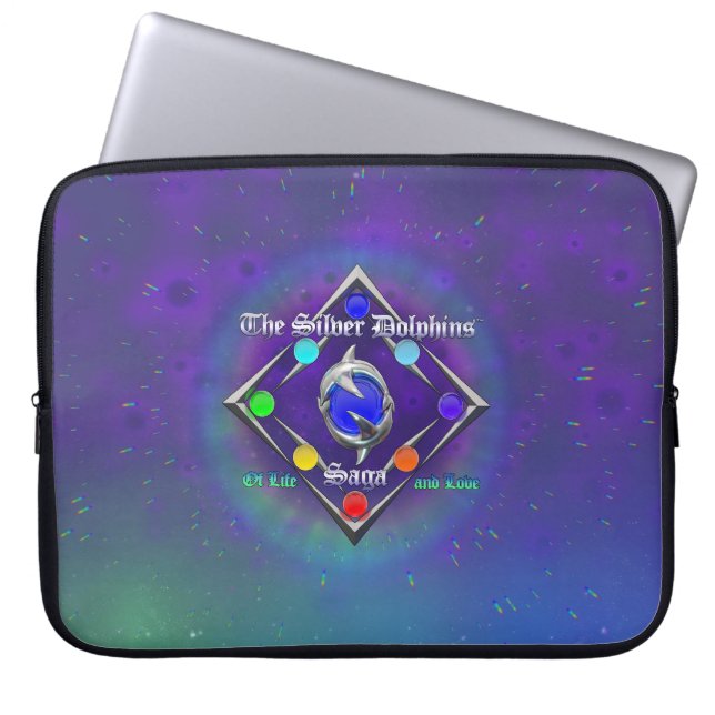 TSDS: Of life and Love Logo Blue and Green ラップトップスリーブ (正面)