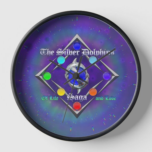 TSDS: Of life and Love Logo Blue and Green 壁時計 (正面)